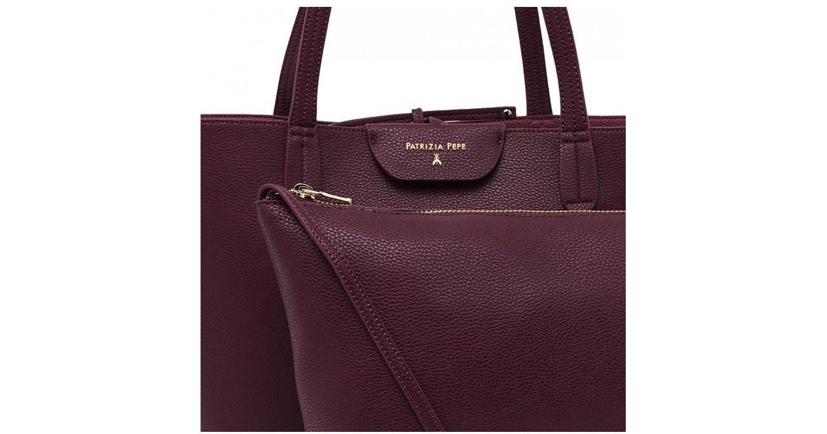 burgundy tote bag