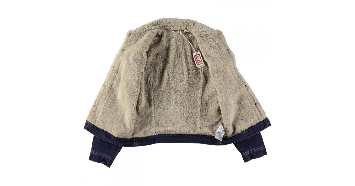 Levi S Denim Vintage Clothing 1967 Type Iii Sherpa Wise Dub Blue