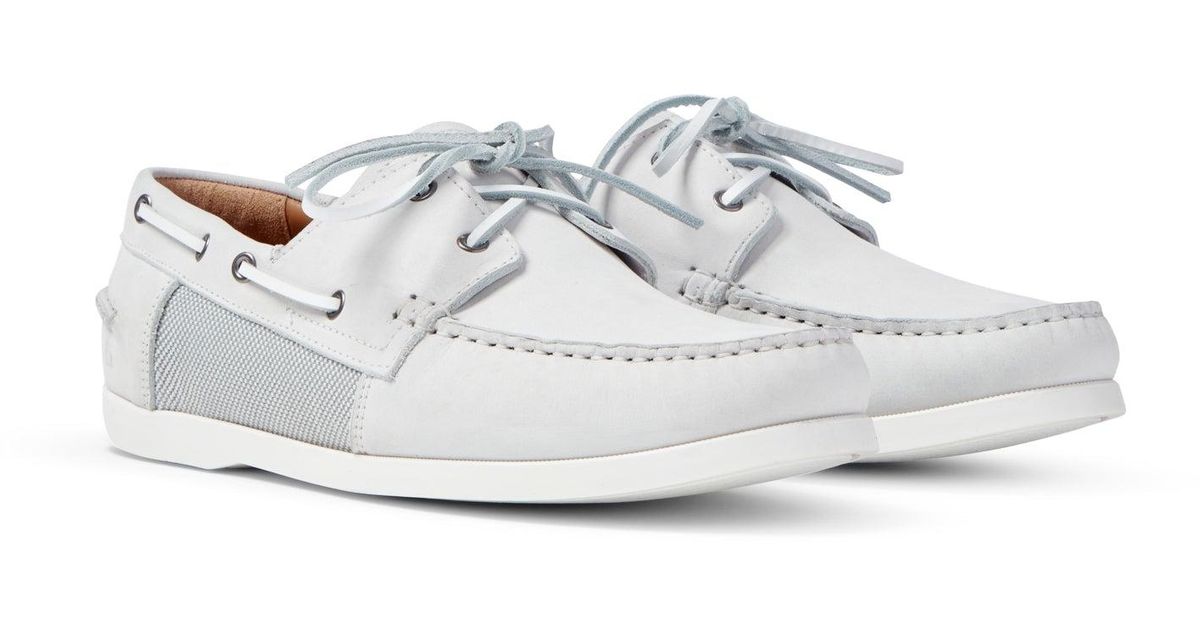 Duke \u0026 Dexter Hardy Boat Shoe in White 