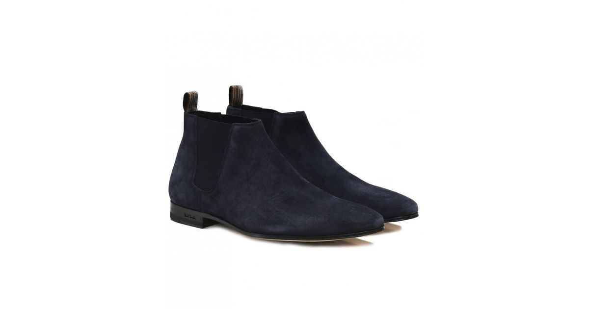 paul smith blue suede chelsea boots