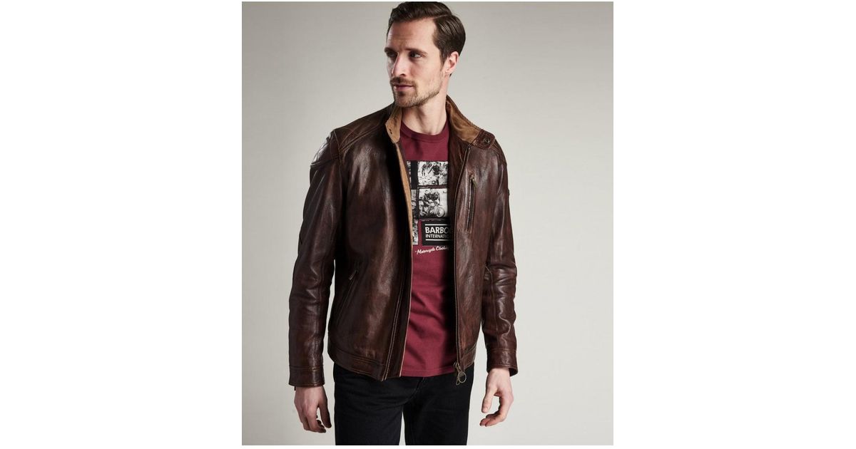 barbour james leather jacket