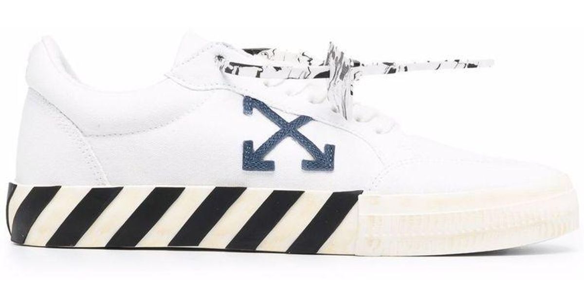 Off-White c/o Virgil Abloh Canvas Off- Low Vulcanized Sneakers /blue in ...