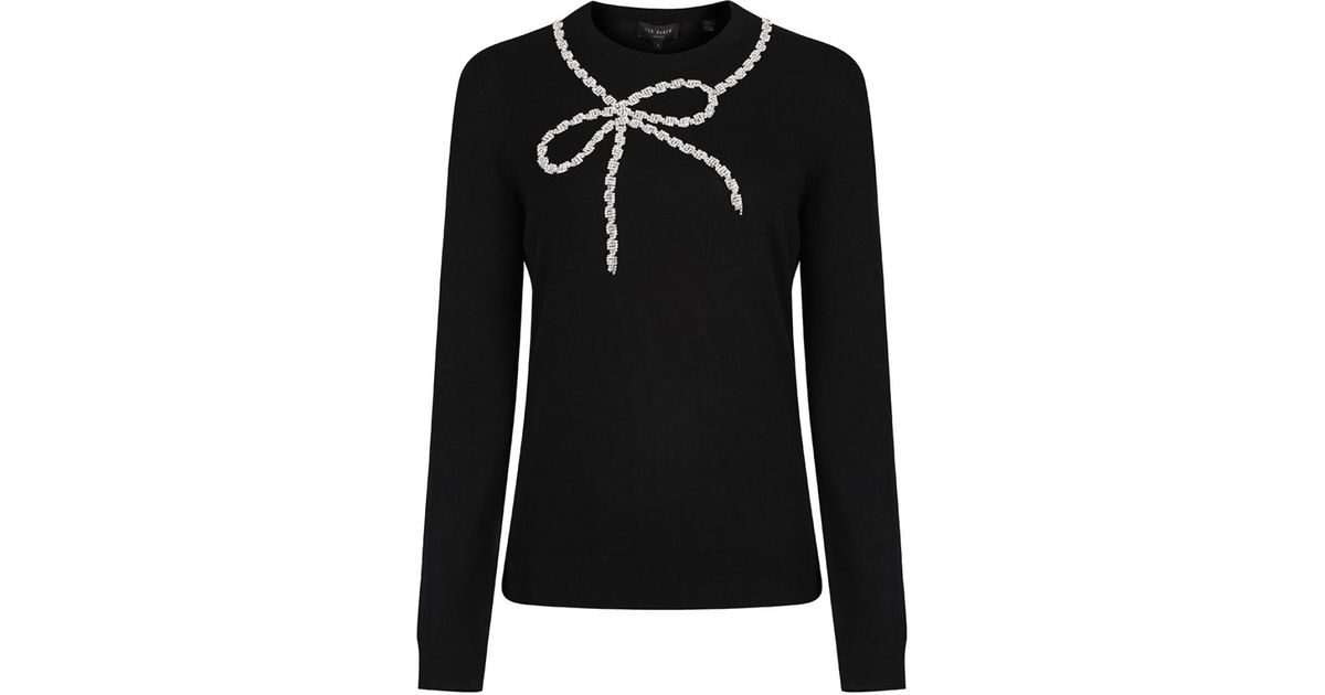 ted baker bow jumper black