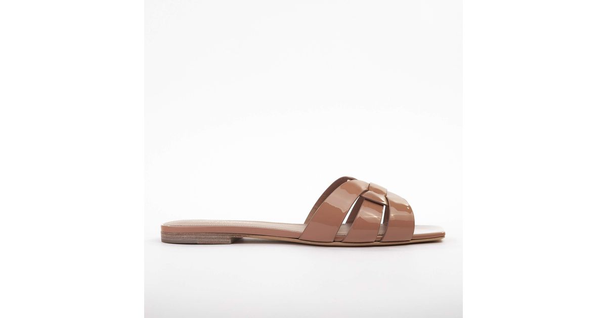 saint laurent nu pieds brown