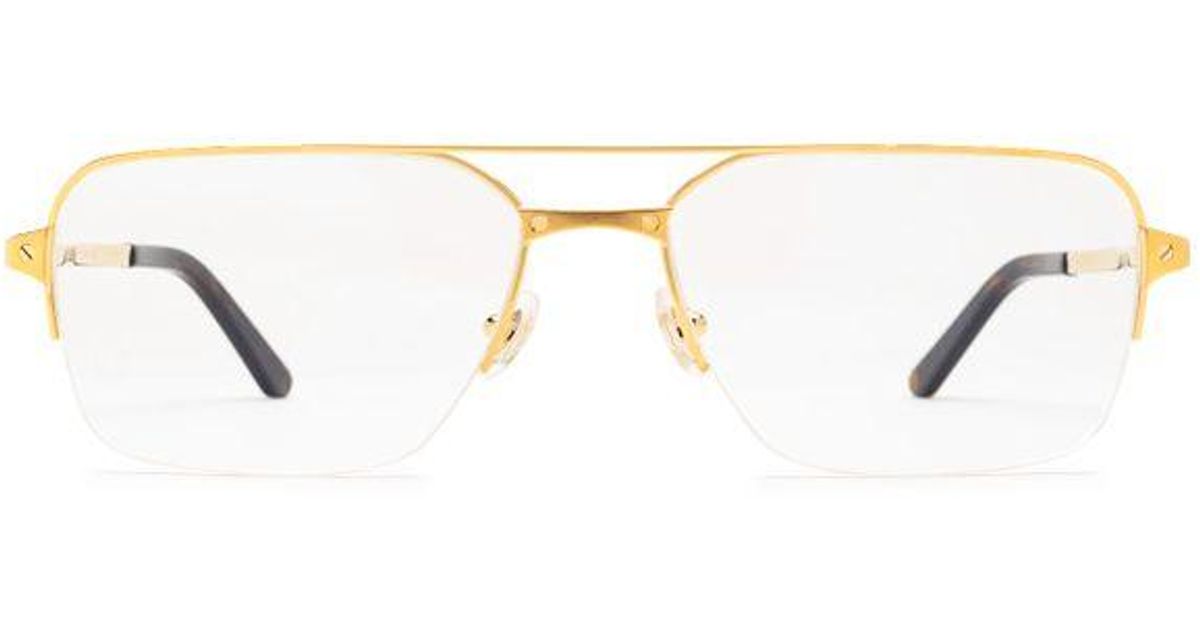 Cartier Ct0308o Male Eyeglasses in Gold (Metallic) for Men Lyst Canada