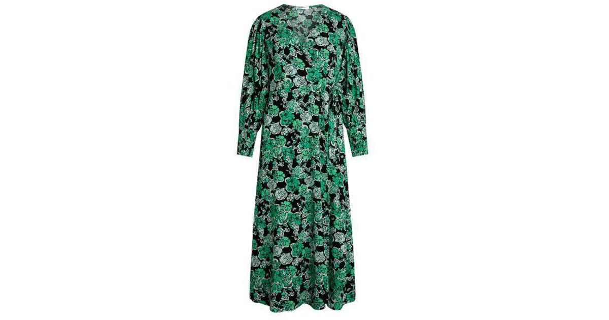 co'couture Synthetic Flower Wrap Dress By Co Couture in Green - Lyst