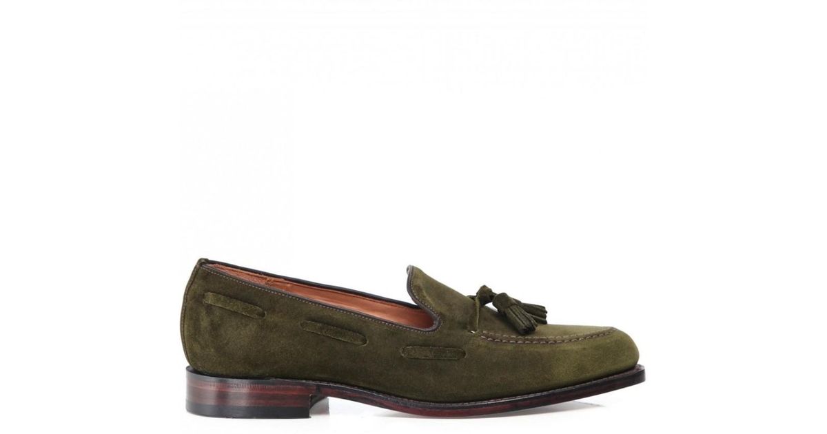 Loake Suede Lincoln Tassel Loafers in 