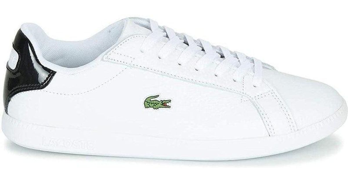 Lacoste Leather Graduate Trainer in White | Lyst