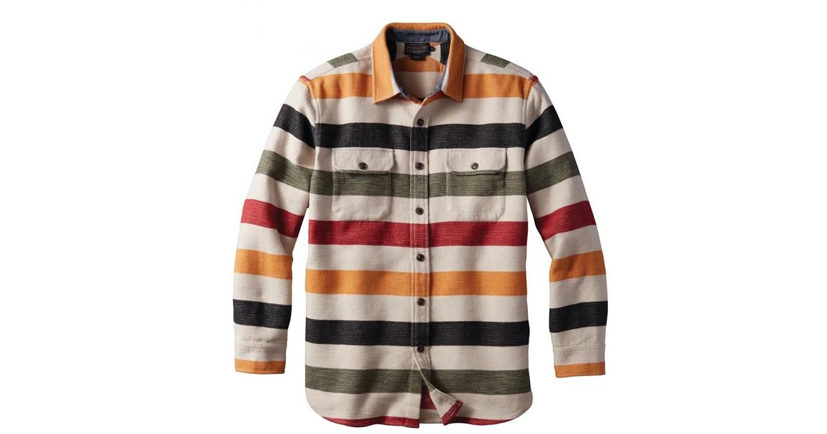 Pendleton Beach Shirt Glacier Stripe 