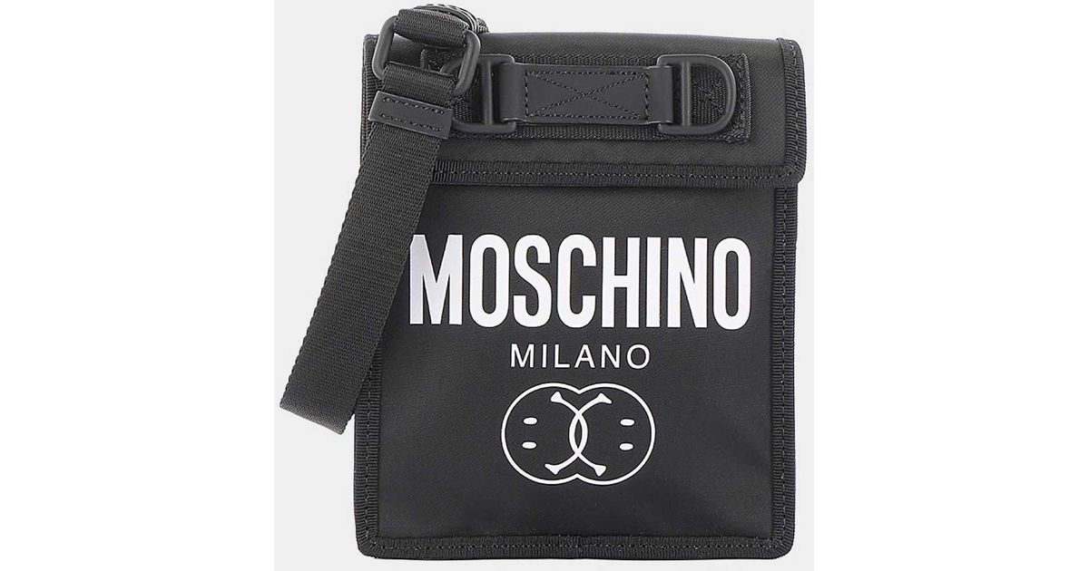 Moschino Messenger Pequeño Con Estampado Del Logo in Black for Men | Lyst