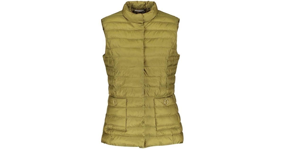 Gerry Weber Synthetic Poison Quilted Body Warmer, Quilted Pattern in Green  - Lyst
