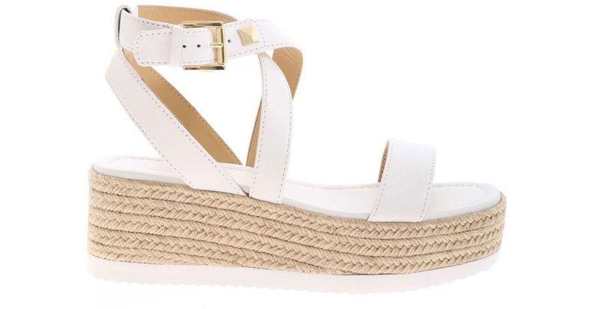 michael kors white flat sandals