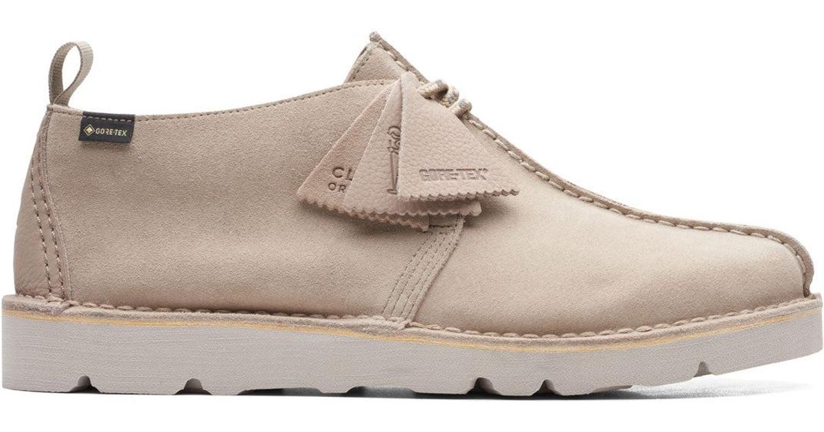 Clarks Desert Trek Gore-tex Shoes Sand Suede in Natural for Men - Save 6% |  Lyst