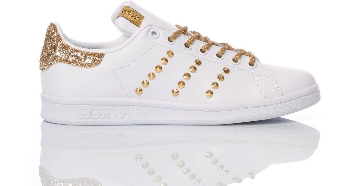 adidas stan smith gold white