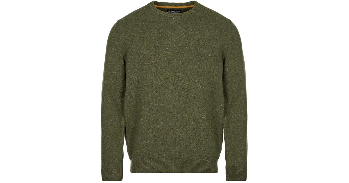Barbour Tweed Tisbury Crew Neck Sweater in Green for Men - Save 17% | Lyst