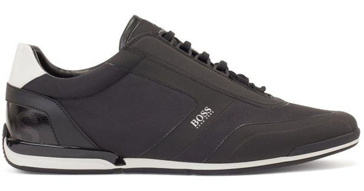 BOSS by HUGO BOSS Saturn Lowp Nyrs Trainer In in Black for Men - Lyst