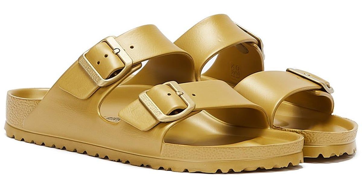 Birkenstock Arizona Eva Glamour Sandals in Gold,Yellow (Metallic) | Lyst