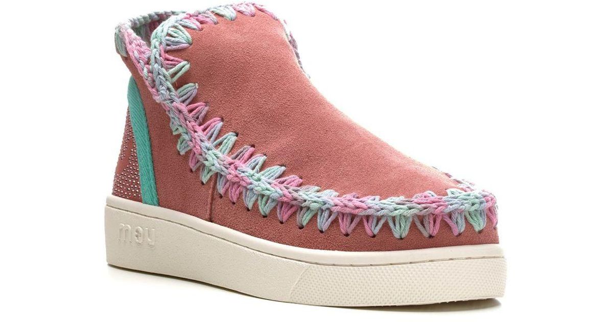Mou Summer Estive Eski Sneaker Perf in Pink Lyst