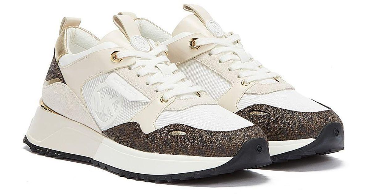 michael kors theo canvas trainer