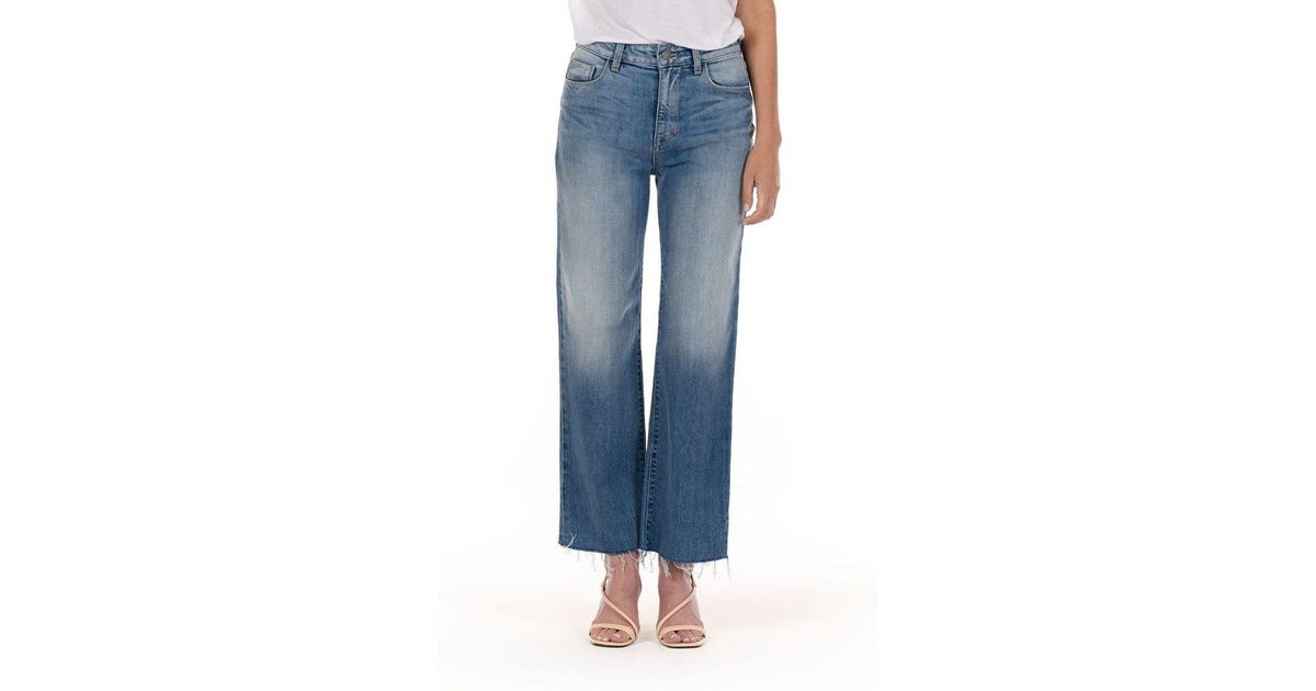 Fidelity Canvas Malibu Wide Leg Jean | Bronco in Blue - Lyst