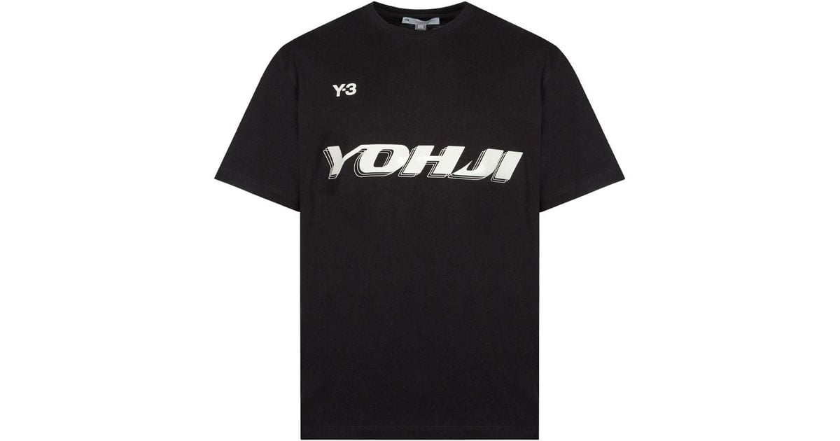 Y-3 Cotton Y3 Football Logo T-shirt in Black for Men - Save 19% | Lyst