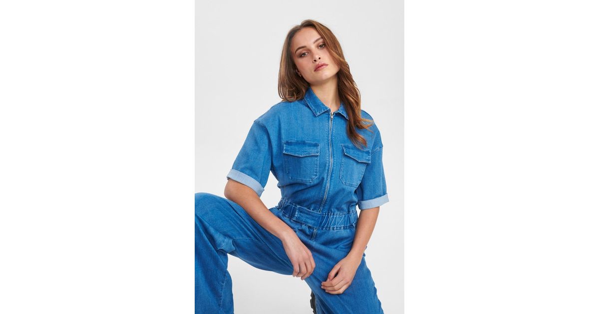 Numph Nümph Nucelina Denim Jumpsuit in 