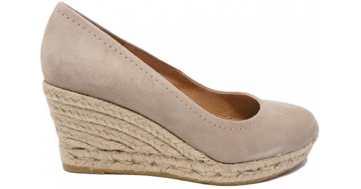 taupe suede wedges