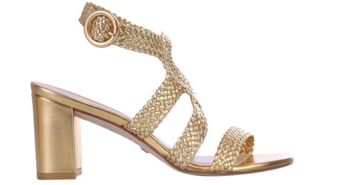 Stuart Weitzman Sandals In in Gold (Metallic) - Lyst