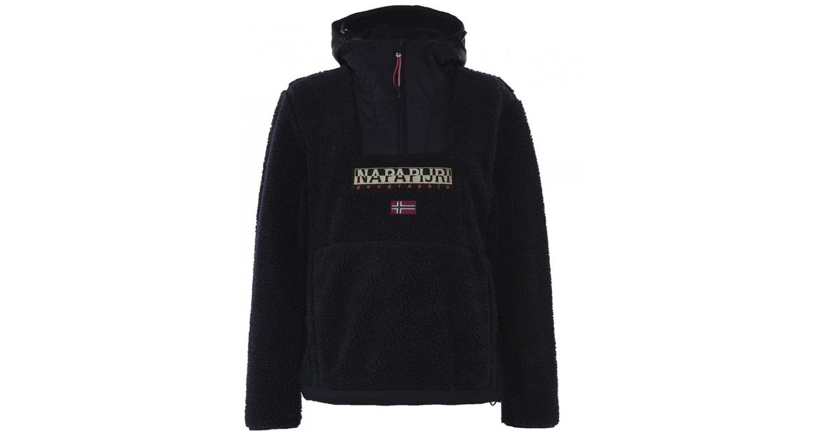 black napapijri hoodie