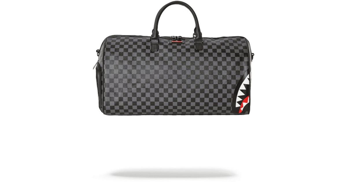 Sprayground Leather 3am Limited Edition Duffle Bag in Black for Men