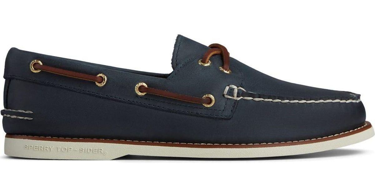 Sperry Top-Sider Leather Gold Cup Authentic Original Boat Shoe In Navy ...