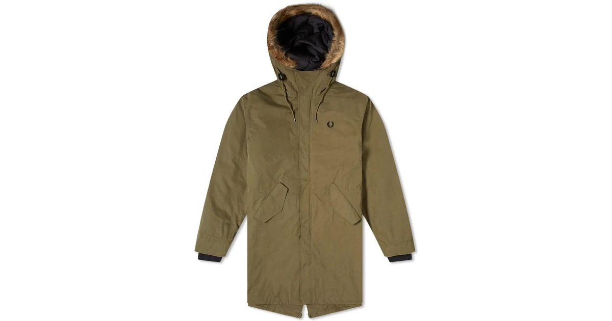 Fred Perry Authentic Zip Primaloft® Lined Parka Bristish Olive in Green for  Men | Lyst Australia