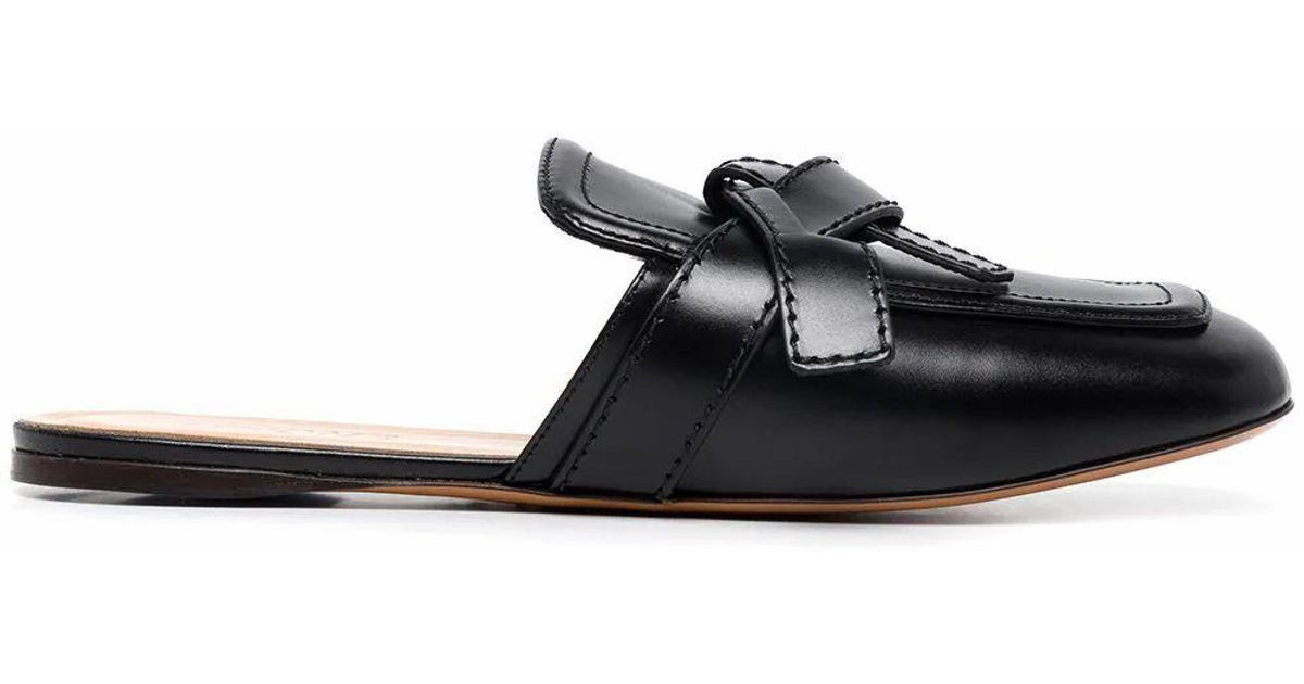 Loewe Leather Sandals in Black Lyst