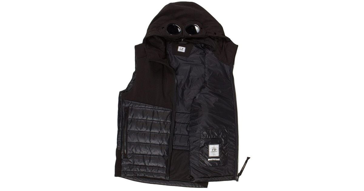 C.P. Company C.p. Company Shell Mixed Padded goggle Vest in Black for ...