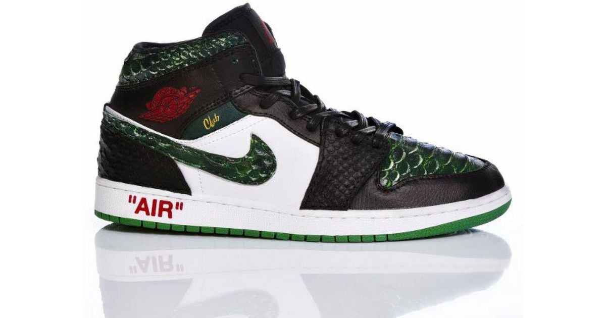 Nike green white and black jordan 1 Air Jordan 1 , Green in Black for Men | Lyst