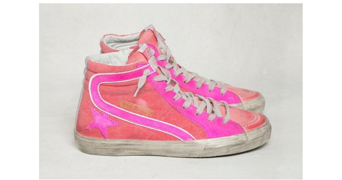 golden goose pink high top