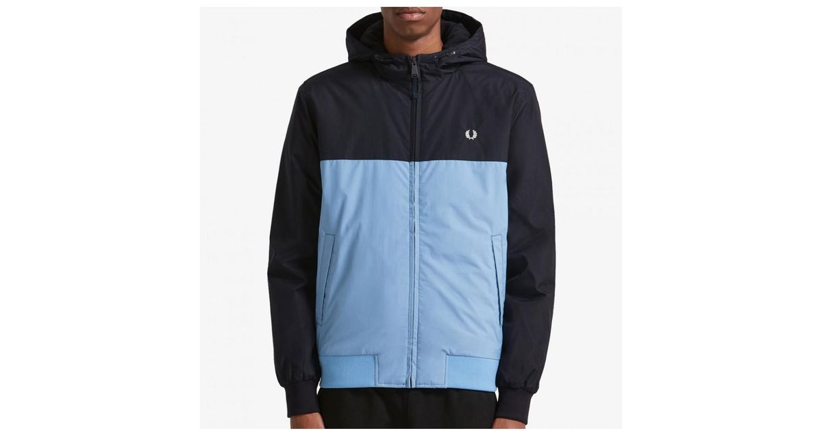fred perry panelled quilted jacket