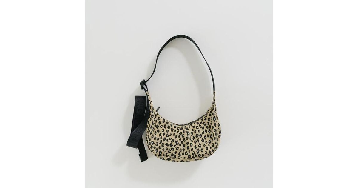 BAGGU Synthetic Honey Leopard Mini Crescent Bag | Lyst