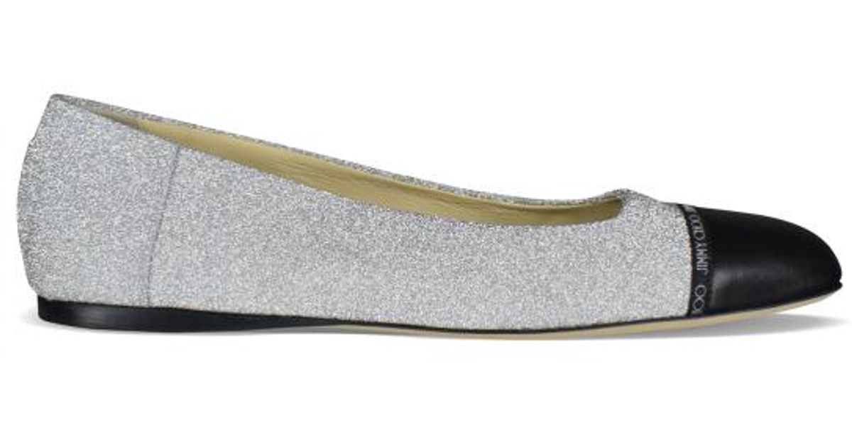 jimmy choo watson cap toe snakeskin embossed leather ballerina flats