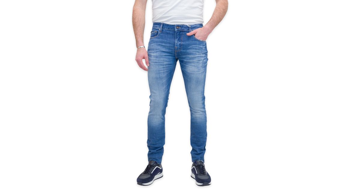 Guess Denim Super Skinny Jeans 5 Pockets in Blue for Men | Lyst