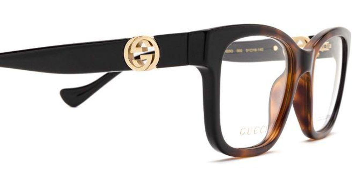 Gucci GG1025O & Havana Female Eyeglasses in Black Lyst