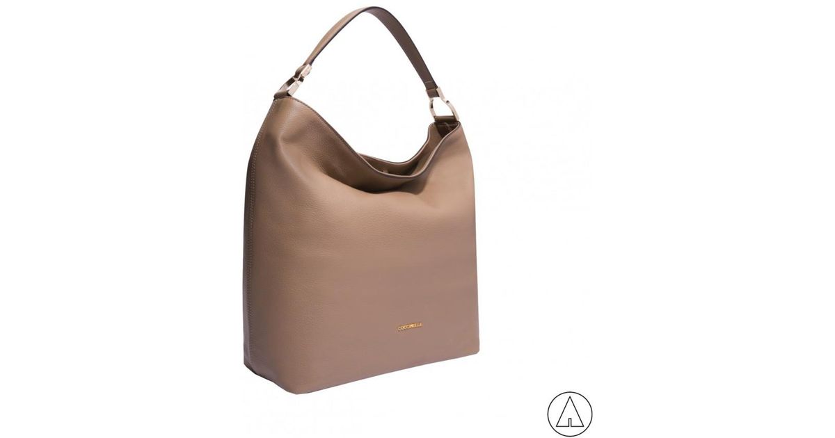 Coccinelle Leather Keyla Shoulder Bag In Taupe in Brown - Lyst