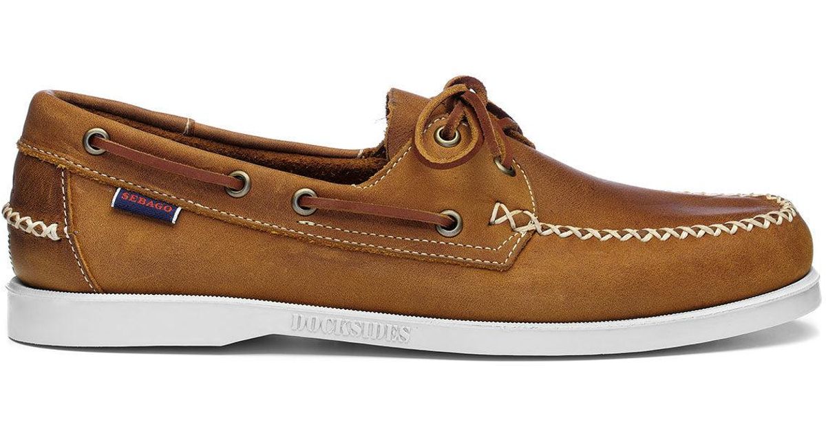 DOCKSIDES Shoes Brown New SEBAGO PORTLAND WAXED 