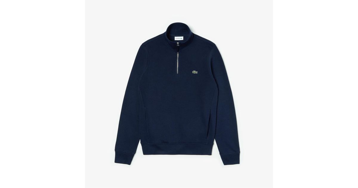 lacoste half zip navy
