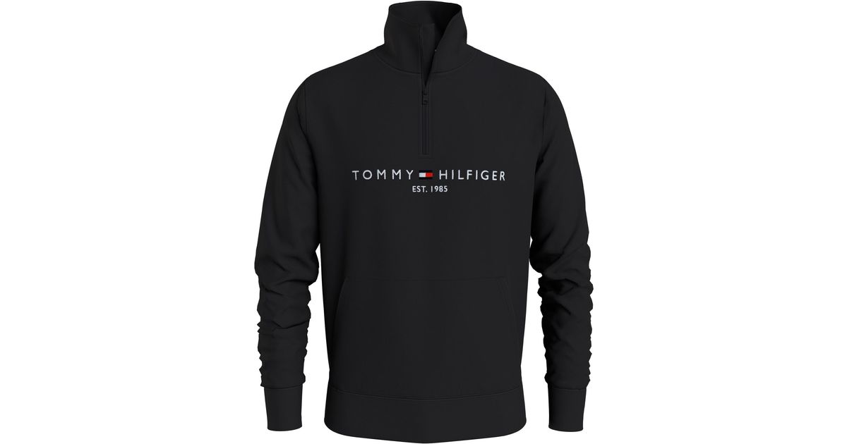 Tommy Hilfiger Logo Mockneck Sweater Mw0wm20954 Bds in Black for Men | Lyst Canada