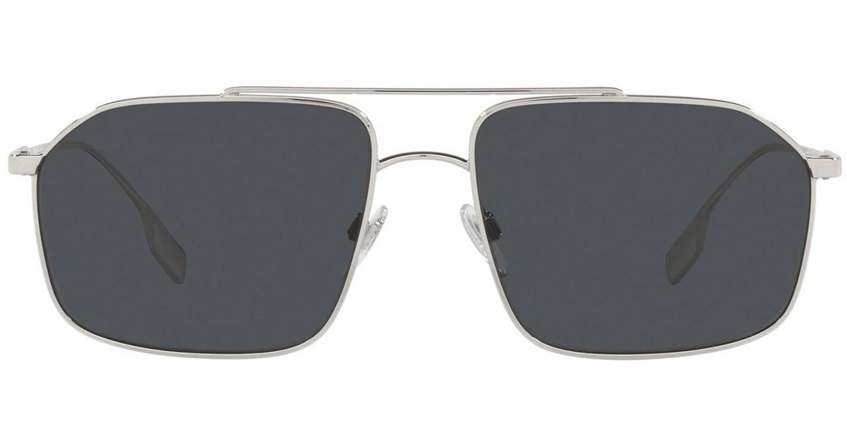 Burberry Be3130 Silver Male Sunglasses for Men | Lyst