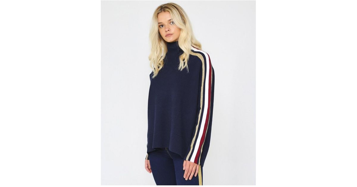tommy icons mock neck sweater