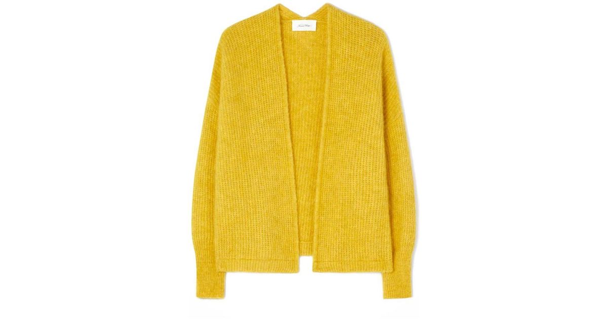 American Vintage Wool East Cardigan In Acacia in Yellow Lyst