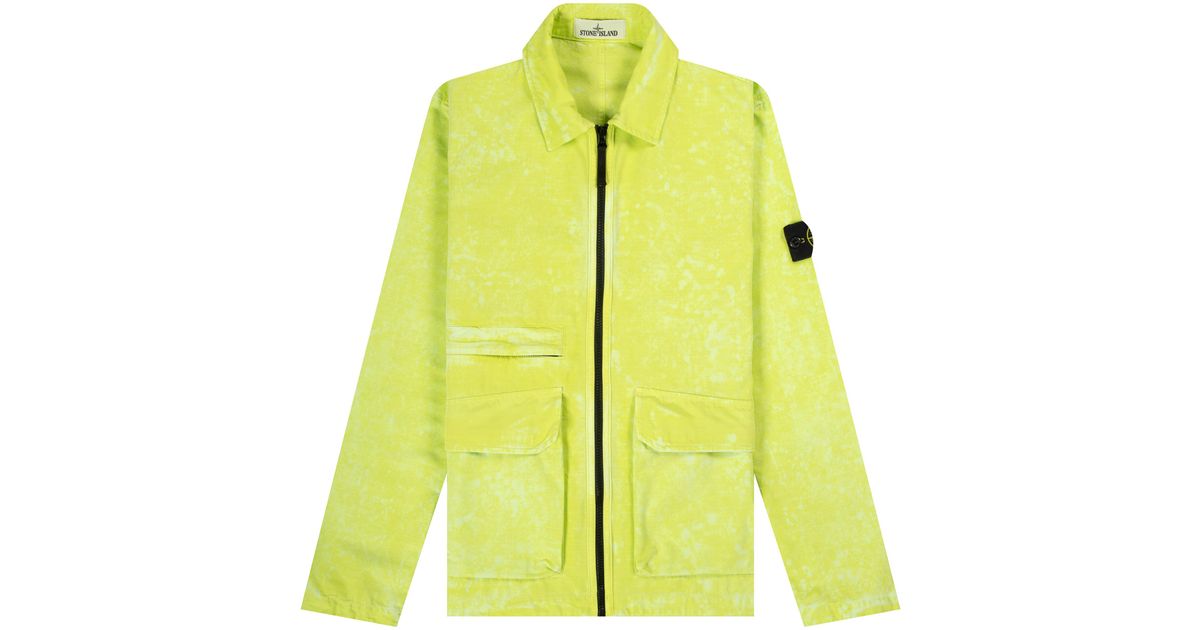 acid Dye' Ripstop Overshirt Lime Green 
