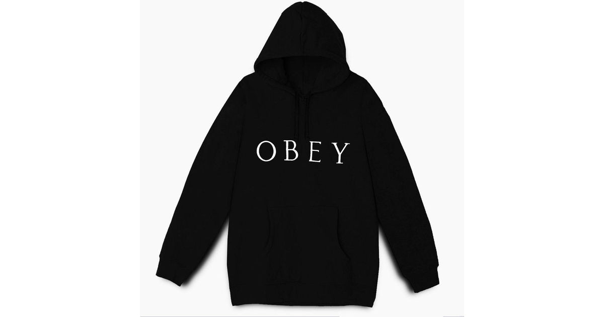 obey logo hoodie